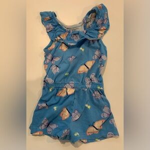 6/$20 Carter’s Blue Romper with Butterfly Print